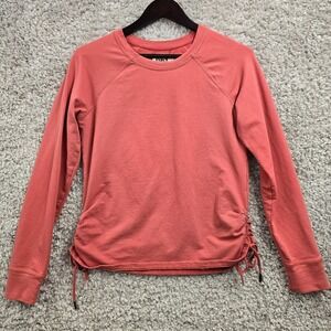 Pact Sweatshirt Womens Small Pink Long Sleeve Cinch Pullover Everyday Staple